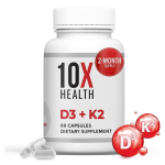 10X Health Vitamin D3 5000 IU & K2 MK7 Capsules in Pakistan