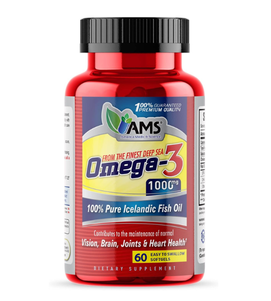 America Medic & Science Omega-3 1000mg, 60 Softgels in Pakistan