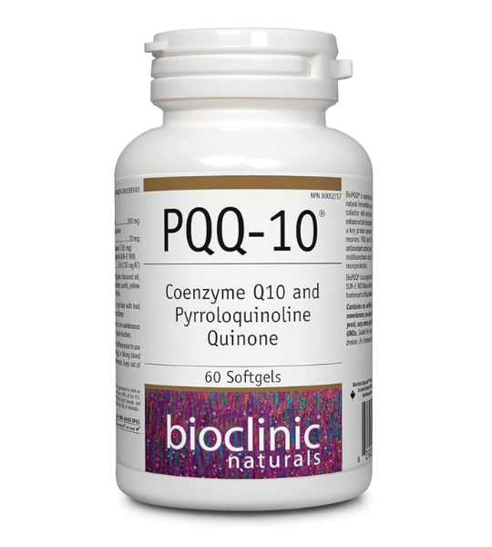 Bioclinic Naturals PQQ-10 = CoQ10 Supplement 200 mg, PQQ (BioPQQ) Q10, 60 Softgels in Pakistan