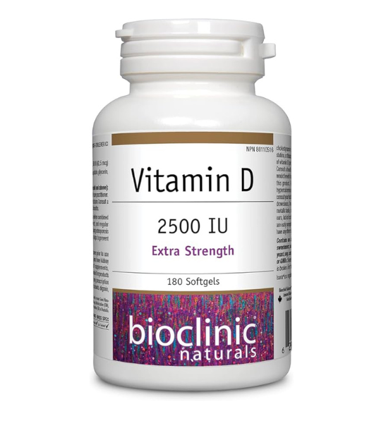 BioClinic Naturals Vitamin D 2500 IU, 180 Softgels in Pakistan