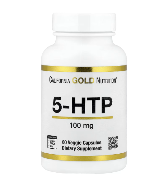California Gold Nutrition, 5-HTP, 100 mg, 60 Veggie Capsules in Pakistan