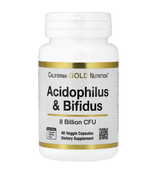 California Gold Nutrition, Acidophilus and Bifidus, 60 Veggie Capsules in Pakistan