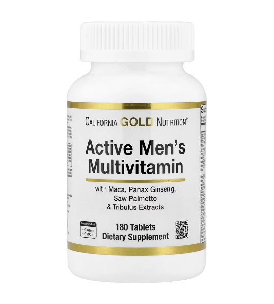California Gold Nutrition, Active Men's Multivitamin with Panax Ginseng Extract 180 Tablets in Pakistan