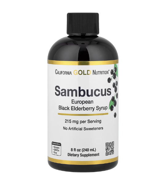 California Gold Nutrition, Adult Sambucus Elderberry Syrup, 8 fl oz (240 ml) in Pakistan