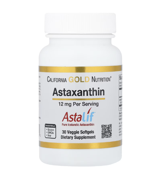 California Gold Nutrition, Astaxanthin, Astalif® Pure Icelandic, 12 mg, 30 Veggie Softgels in Pakistan