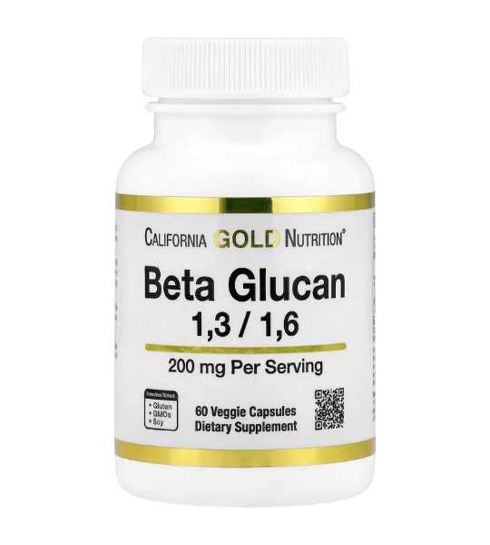 California Gold Nutrition, Beta Glucan 1-3, 1-6, 200 mg, 60 Veggie Capsules in Pakistan