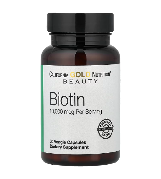 California Gold Nutrition, Biotin, 10,000 mcg, 30 Veggie Capsules in Pakistan
