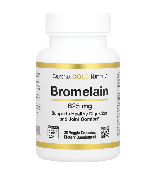 California Gold Nutrition, Bromelain, 625 mg, 30 Veggie Capsules in Pakistan