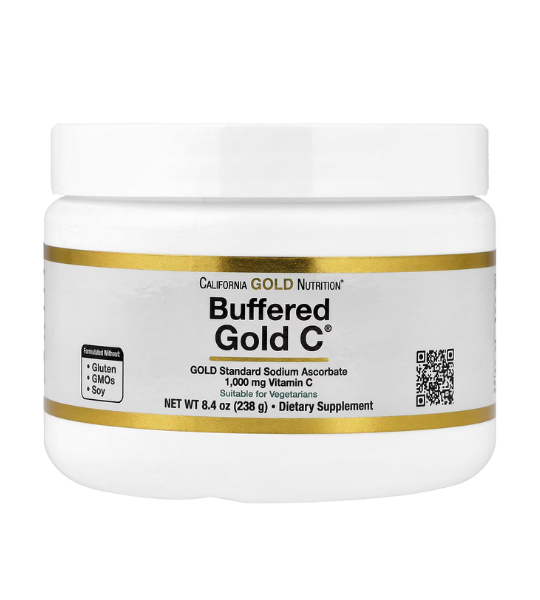 California Gold Nutrition, Buffered Gold C®, Non-Acidic Vitamin C Powder, Sodium Ascorbate, 8.4 oz (238 g) in Pakistan