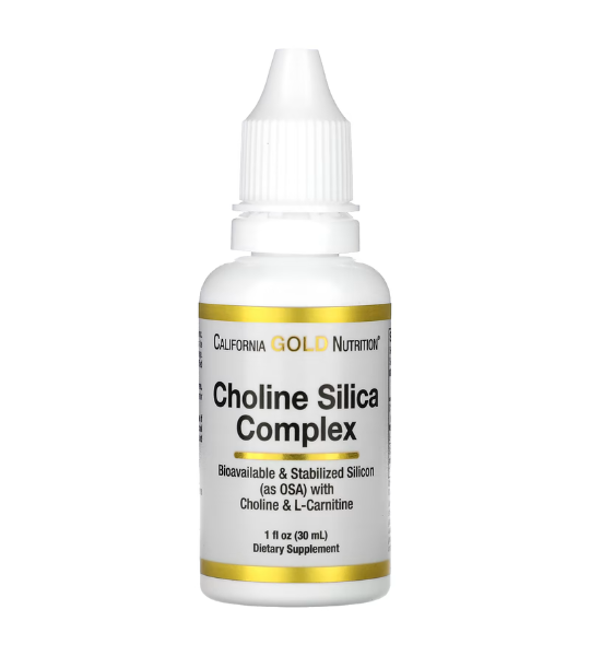 California Gold Nutrition, Choline Silica Complex, 1 fl oz (30 ml) in Pakistan
