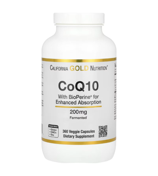 California Gold Nutrition, CoQ10 with Bioperine® Black Pepper Extract, 200 mg, 360 Veggie Capsules in Pakistan