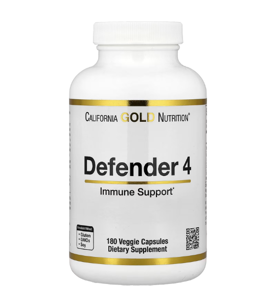 California Gold Nutrition, Defender 4, with Vitamin C, Vitamin D, Zinc & Selenium, 180 Veggie Capsules in Pakistan