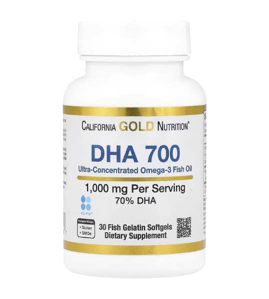 California Gold Nutrition, DHA 700 Fish Oil, 1,000 mg, 30 Fish Gelatin Softgels in Pakistan