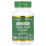 California Gold Nutrition, EuroHerbs®, Nettle Root Extract 250 mg, 60 Veggie Capsules in Pakistan