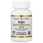 California Gold Nutrition, Ferrochel® Iron (Bisglycinate), 36 mg, 90 Veggie Capsules in Pakistan