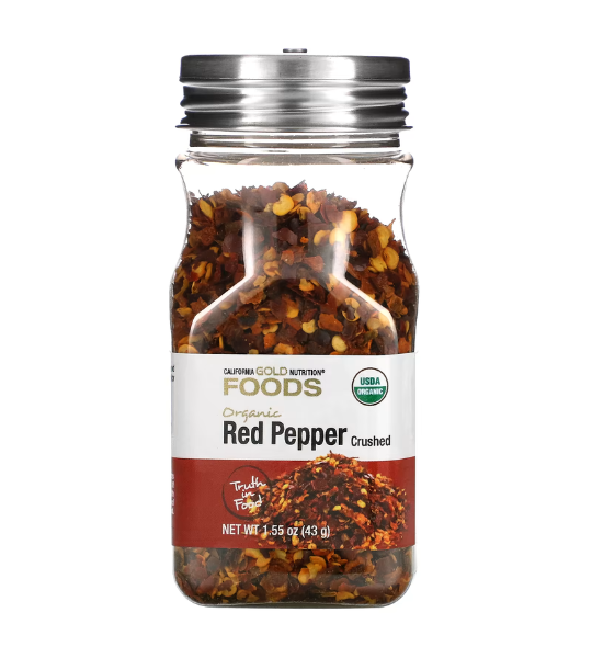 California Gold Nutrition, Foods, Organic Crushed Red Pepper, 1.55 oz (43 g) in Pakistan