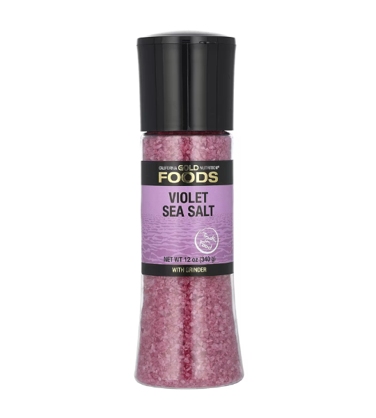 California Gold Nutrition, Foods, Violet Sea Salt Grinder, 12 oz (340 g) in Pakistan