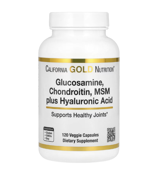 California Gold Nutrition, Glucosamine, Chondroitin, MSM Plus Hyaluronic Acid, 120 Veggie Caps in Pakistan