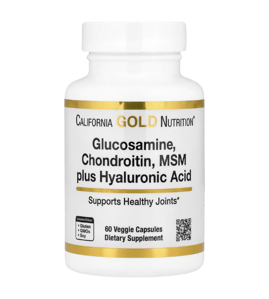 California Gold Nutrition, Glucosamine, Chondroitin, MSM plus Hyaluronic Acid, 60 Veggie Capsules in Pakistan