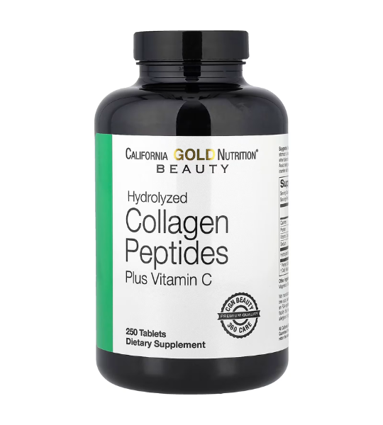 California Gold Nutrition, Hydrolyzed Collagen Peptides, Type I & III, and Vitamin C, 250 Tablets in Pakistan
