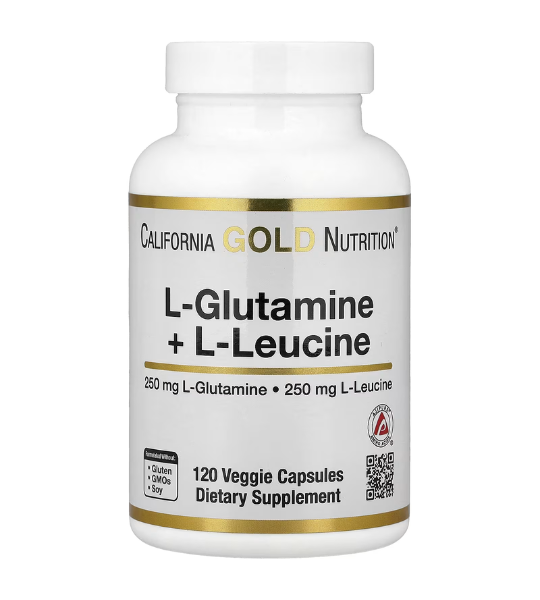 California Gold Nutrition, L-Glutamine + L-Leucine, 120 Veggie Capsules in Pakistan
