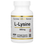 California Gold Nutrition, L-Lysine, 500 mg, 60 Veggie Capsules in Pakistan