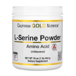 California Gold Nutrition, L-Serine Powder, AjiPure Amino Acid, Unflavored Powder, 1 lb (454 g) in Pakistan