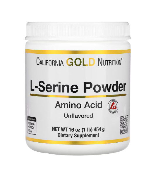 California Gold Nutrition, L-Serine Powder, AjiPure Amino Acid, Unflavored Powder, 1 lb (454 g) in Pakistan