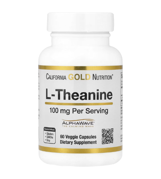 California Gold Nutrition, L-Theanine, Featuring AlphaWave®, 100 mg, 60 Veggie Capsules in Pakistan