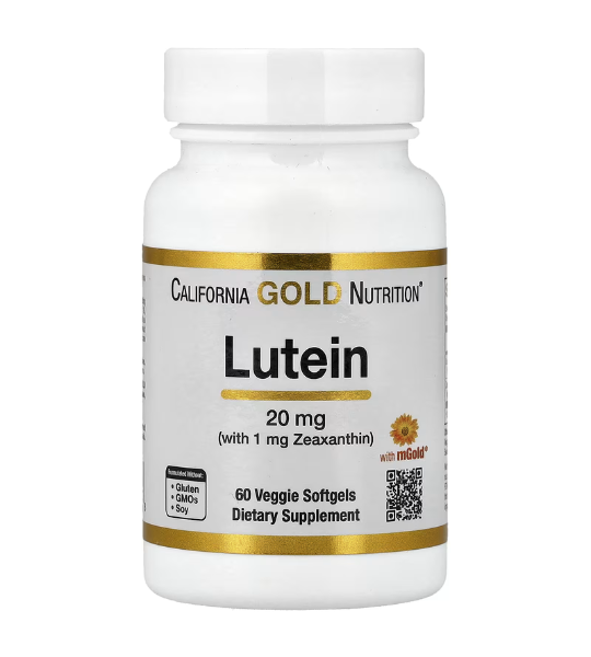 California Gold Nutrition, Lutein with Zeaxanthin from Marigold Extract, 60 Veggie Softgels in Pakistan