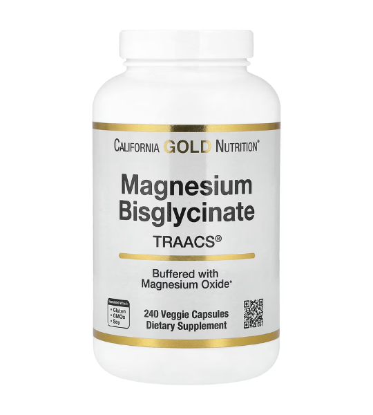 California Gold Nutrition, Magnesium Bisglycinate Chelate, Albion TRAACS®, 240 Veggie Capsules in Pakistan