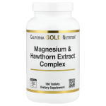 California Gold Nutrition, Magnesium & Hawthorn Extract Complex 180 Tablets in Pakistan