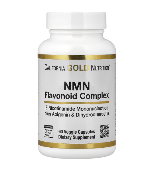 California Gold Nutrition, NMN Flavonoid Complex with Apigenin and Dihydroquercetin, 60 Veggie Capsules in Pakistan