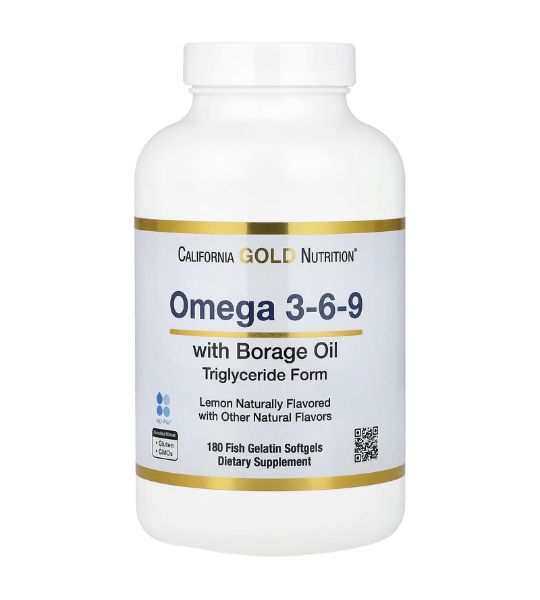 California Gold Nutrition, Omega 3-6-9s, with Omega-3 Fish Oil 180 Fish Gelatin Softgels in Pakistan
