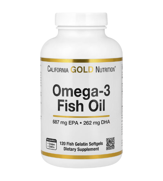 California Gold Nutrition, Omega-3 Fish Oil, 120 Fish Gelatin Softgels in Pakistan