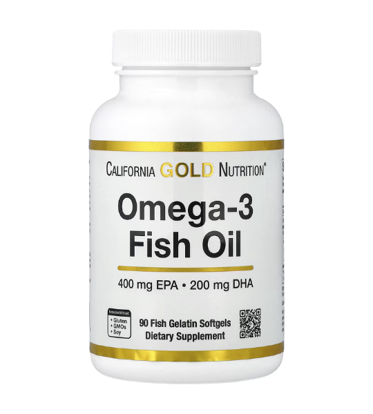 California Gold Nutrition, Omega-3 Fish Oil, Vivomega Triglyceride, 1,000 mg, 90 Fish Gelatin Softgels in Pakistan