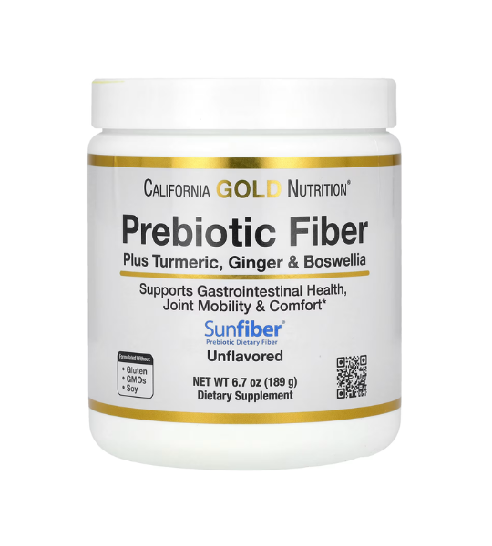 California Gold Nutrition, Prebiotic Fiber Plus Turmeric Extract, 6.7 oz (189 g) in Pakistan