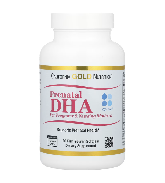 California Gold Nutrition, Prenatal DHA, Omega-3 Fatty Acids DHA 60 Fish Gelatin Softgels in Pakistan