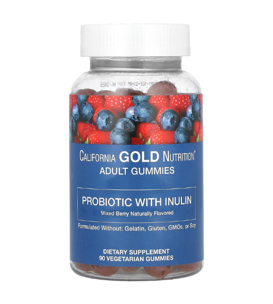 California Gold Nutrition, Probiotic with Inulin Gummies 90 Vegetarian Gummies in Pakistan