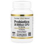 California Gold Nutrition, Probiotics with Lactobacillus acidophilus 10 Strain Blend, 25 Billion CFU, 60 Veggie Capsules