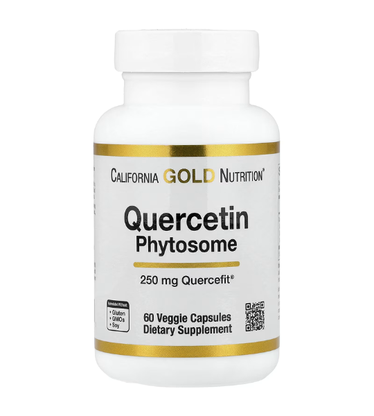 California Gold Nutrition, Quercetin Phytosome Quercefit®, 250 mg, 60 Veggie Capsules in Pakistan