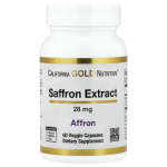 California Gold Nutrition, Saffron Extract with Affron®, 28 mg, 60 Veggie Capsules in Pakistan