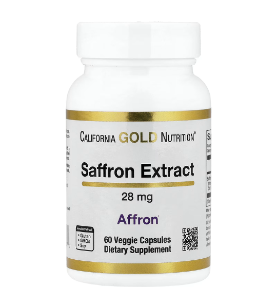 California Gold Nutrition, Saffron Extract with Affron®, 28 mg, 60 Veggie Capsules in Pakistan