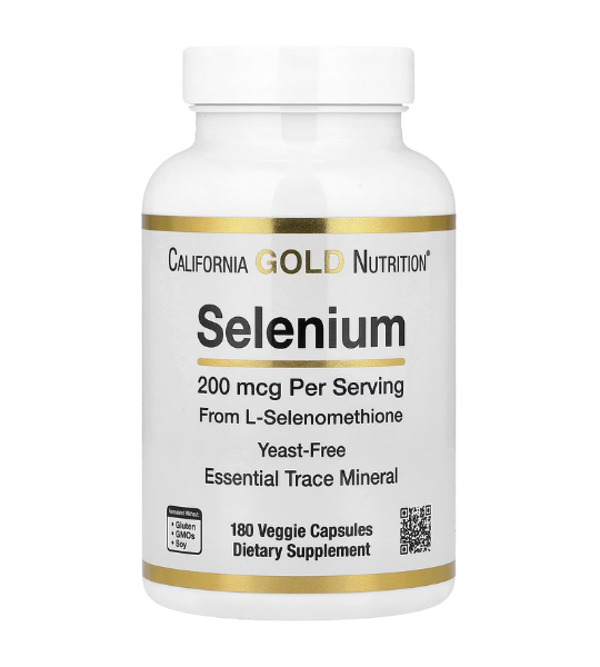 California Gold Nutrition, Selenium, Yeast-Free, 200 mcg, 180 Veggie Capsules in Pakistan