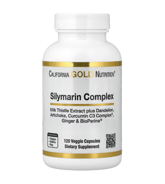 California Gold Nutrition, Silymarin Complex, Milk Thistle Extract Plus Dandelion, 120 Capsules in Pakistan