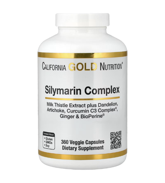 California Gold Nutrition, Silymarin Complex with Milk Thistle Extract Plus Dandelion, 360 Capsules in Pakistan