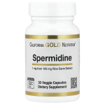 California Gold Nutrition, Spermidine, Rice Germ Extract, 1 mg, 30 Veggie Capsules in Pakistan