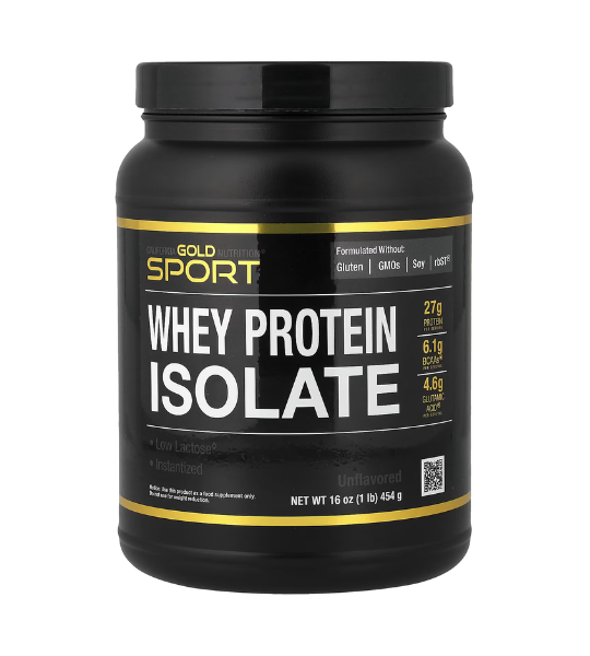 California Gold Nutrition, Sport, Whey Protein Isolate, Unflavored, 1 lb (454 g) in Pakistan