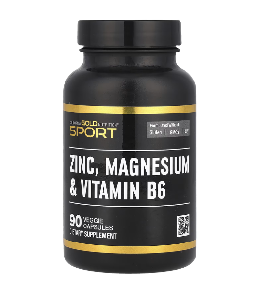 California Gold Nutrition, Sport, Zinc, Magnesium, & Vitamin B6, 90 Veggie Capsules in Pakistan