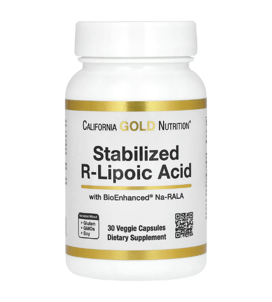 California Gold Nutrition, Stabilized R-Lipoic Acid with Biotin, 30 Veggie Capsules in Pakistan